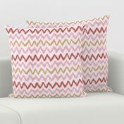 Handpainted Ikat Stripes in Pink - Small