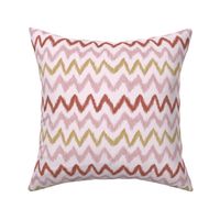 Handpainted Ikat Stripes in Pink - Small