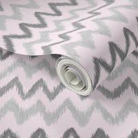 Handpainted Ikat Stripes in Gray - Small