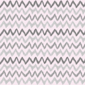 Handpainted Ikat Stripes in Gray - Small