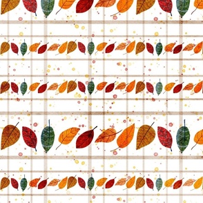 Fall Leaves Plaid