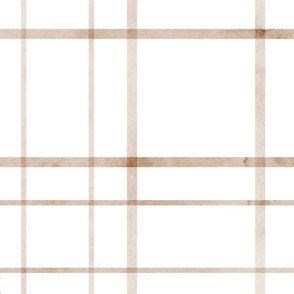 Beige and White Plaid