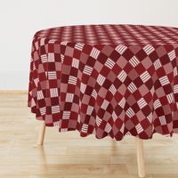 Classic plaid Square Rich Crimson Winter plaid