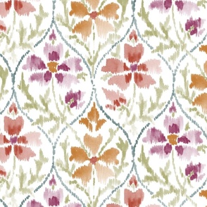 Ravi ikat floral  watercolor SUN