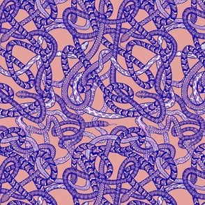 Stylished Snakes - purple - medium