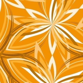 abstract orange petals - large scale