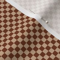  Special Order Checks in Rust and Light Brown  - quarter inch checks
