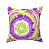 CRN3 - Large - Festive Swirls of Brightly Colored Balloons on White - Non-directional