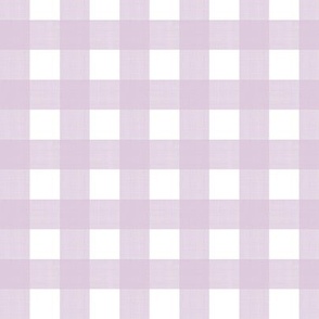 3/4” Gingham Lilac on White 