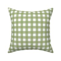 3/4” Gingham Sweet Pea Green on White