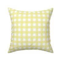 3/4” Gingham Ribbon Yellow on White