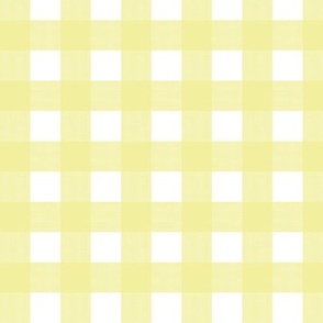 3/4” Gingham Ribbon Yellow on White