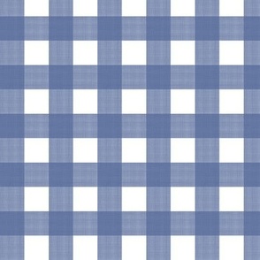 3/4” Gingham Periwinkle Blue on White 