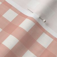 3/4” Gingham Terracotta on Cream