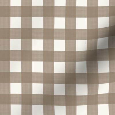 3/4” Gingham Cocoa on Cream 