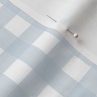 3/4” Gingham   Soft Blue on White 