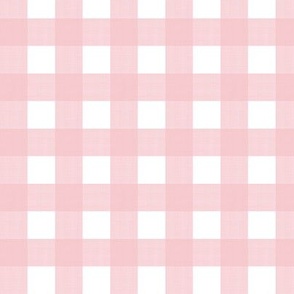 3/4” Gingham Pink on White 