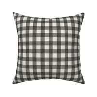 3/4” Gingham Black on Cream 