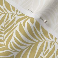 Flowing Leaves Botanical -  White Desert Citron Yellow Small Scale