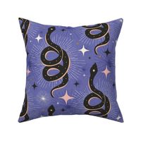 Slither Through The Stars - Vintage Boho Snake Very Peri Purple Large Scale