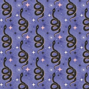 Slither Through The Stars - Vintage Boho Snake Very Peri Purple Small Scale