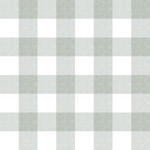 Rustic 1” linen check - french grey 
