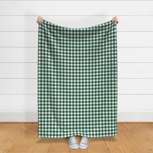 Rustic linen check - dark green 