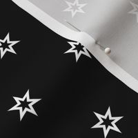 WHITE LITTLE STARS ON BLACK 