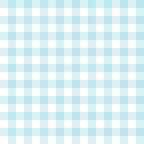 Rustic 1” linen check -  Crystal blue