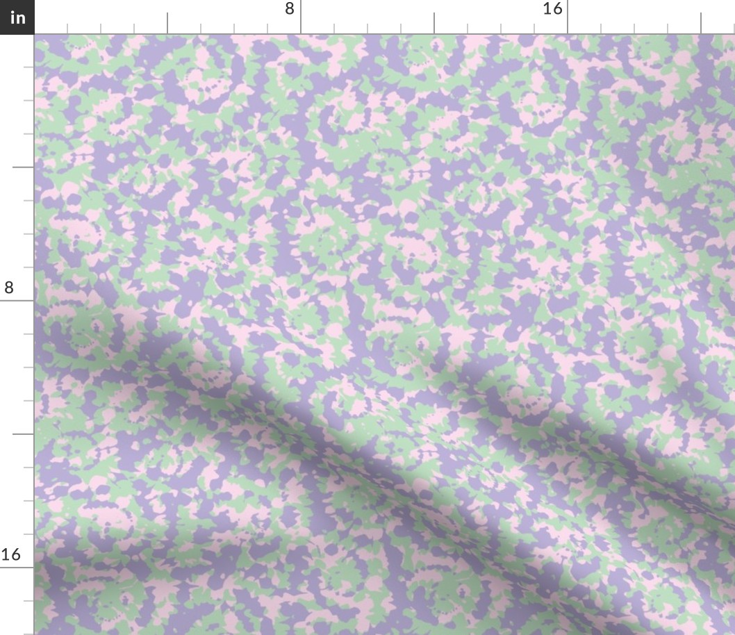 Little messy spiral tie dye abstract dots in swirl shape nursery design boho disco lilac lime green mint pink