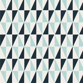Charles St | Geometric Tiles Aqua, Navy & Cream