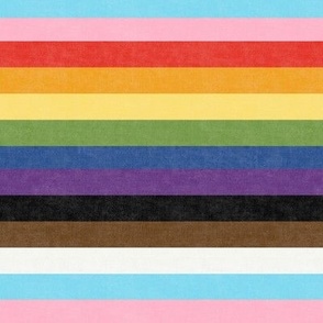 Progressive pride horizontal  stripe
