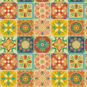 Ornate Tiles in Midcentury Linen