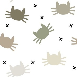 whisker cats: mossy, verde, cypress, maple, cake batter, moth