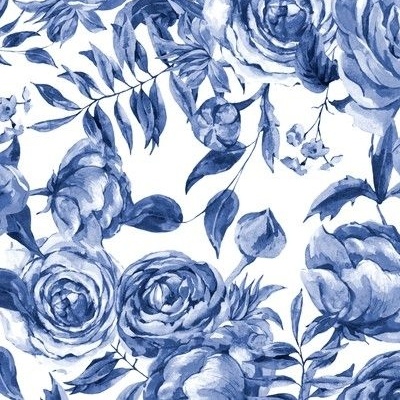 Luxury seamless pattern floral wallpaper blue Vector Image