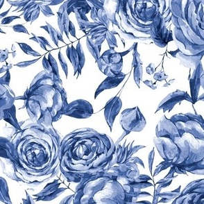 Blue monochrome royal roses