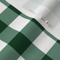 Traditional 1” check - monochrome green