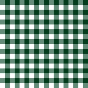 Traditional 1” check - monochrome green