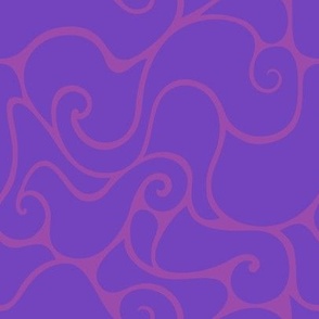 Retro Liquid Swirls in Violet