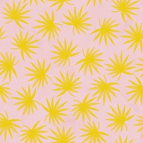 Mod Yellow Fanpalms (cotton candy pink) medium 
