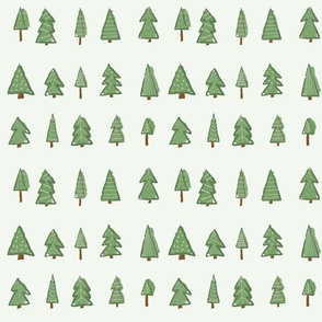 (small) Christmas Trees - Hand drawn cute trees