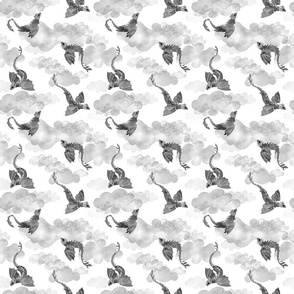 Dragons clouds grey gray extra small