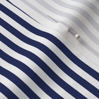 Classic Navy Blue and White Narrow Stripes