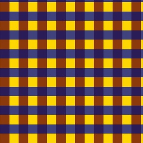 Blue, red and yellow gingham - Medium scale