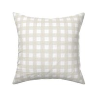 3/4" Gingham Cream1 on white