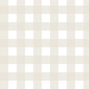 3/4" Gingham Cream1 on white