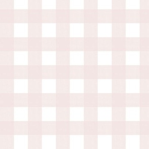 3/4" Gingham Petal Pink on white