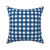 3/4" Gingham Blue on White