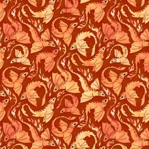 Dragon fire dark orange small