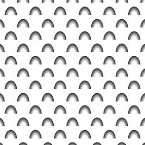 Ditsy Grayscale Rainbow on a white (unprinted) Background